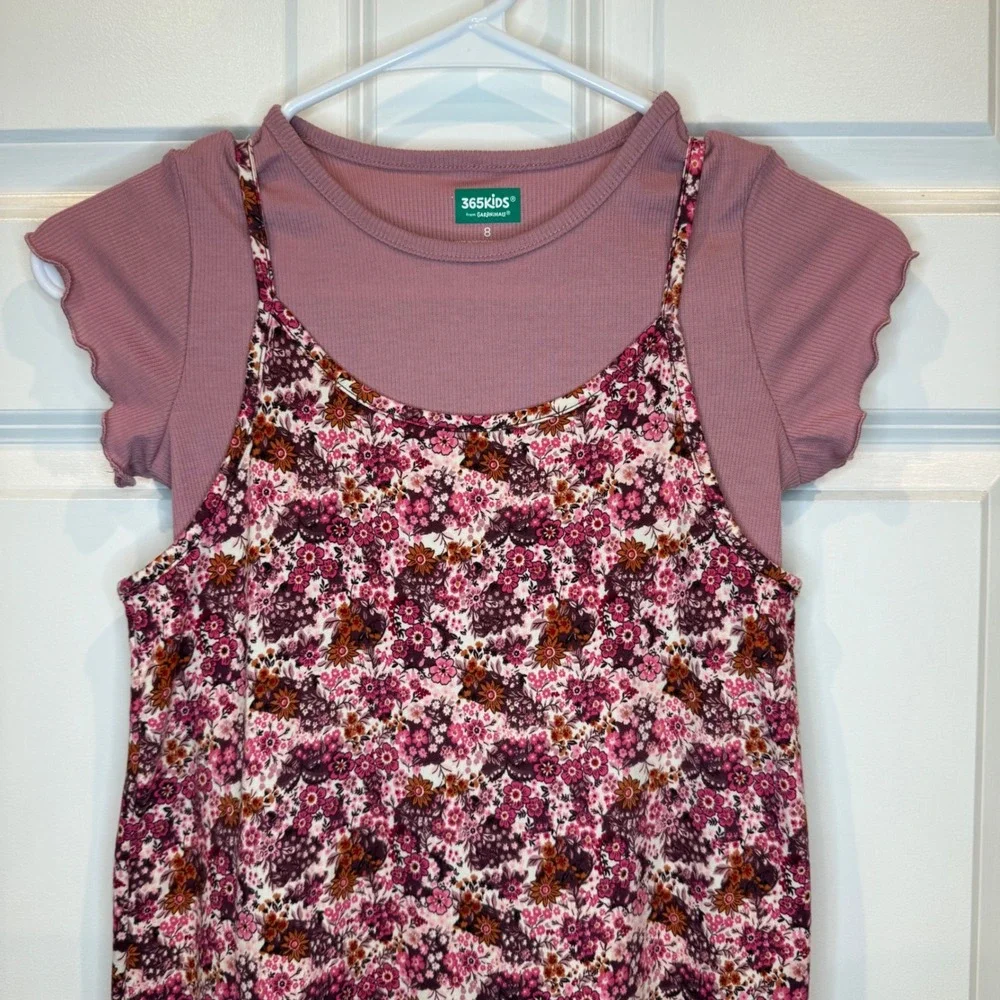 365 Kids‎ Girls Floral Dress with Top Outfit Size 8 - Cute Casual